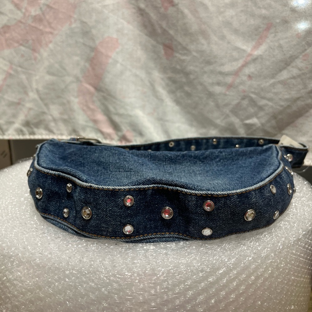Denim Blue Studded Belt Bag - Picture 9 of 9